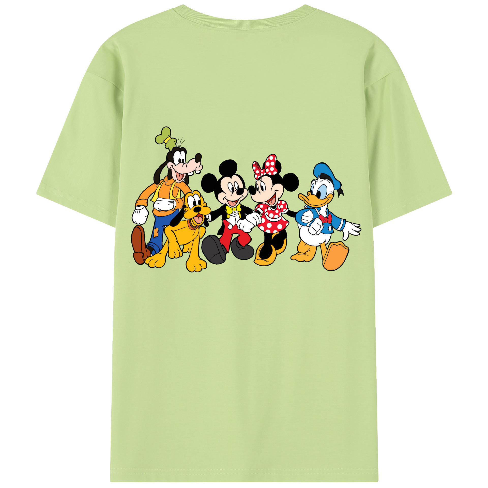 （画像用） ミッキーマウス Mickey Mouse 綿100％半袖Tシャツ（背面プリント）
